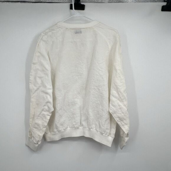 Sunny Leigh 100% Linen LS Top Small Resort Beach Lagenlook Cruise Vacation - Picture 3 of 8